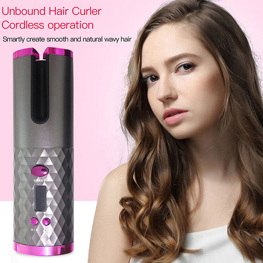 Portable LED Cordless Rotating Hair Curler